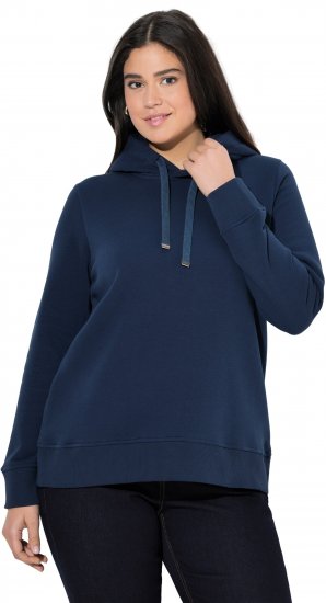 Ulla Popken Relaxed Fit Long Sleeve Hoodie Navy - Puloveri & dukserice - 