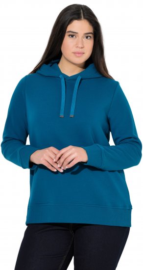 Ulla Popken Relaxed Fit Long Sleeve Hoodie Cerulean - Puloveri & dukserice - 