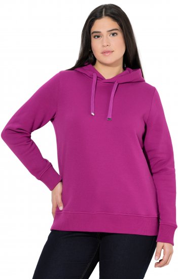Ulla Popken Relaxed Fit Long Sleeve Hoodie Berry - Puloveri & dukserice - 