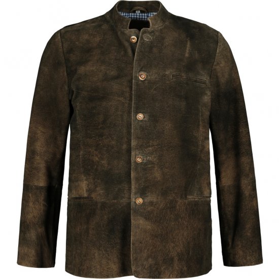 JP1880 Jacket Goat Suede Traditional Mahogany Brown - Trachten & Oktoberfest - Oktoberfest kostimi u velikim veličinama (Trachten)