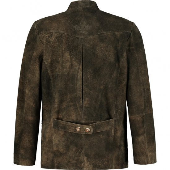 JP1880 Jacket Goat Suede Traditional Mahogany Brown - Trachten & Oktoberfest - Oktoberfest kostimi u velikim veličinama (Trachten)