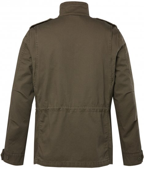 JP1880 Field Jacket with Badges Vintage Look TALL Moss Green - TALL jakne - 