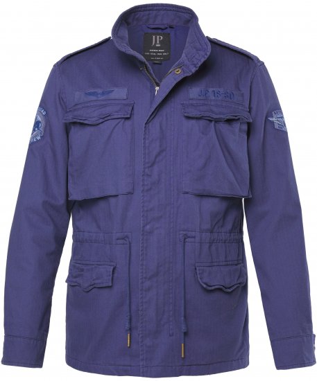 JP1880 Field Jacket with Badges Vintage Look Light Azure Blue - Jakne - Muške Jakne Veliki Brojevi