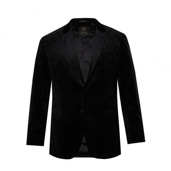 JP1880 Jacket Velvet Business Smoking Black - Odijela - Muška Odijela Veliki Brojevi