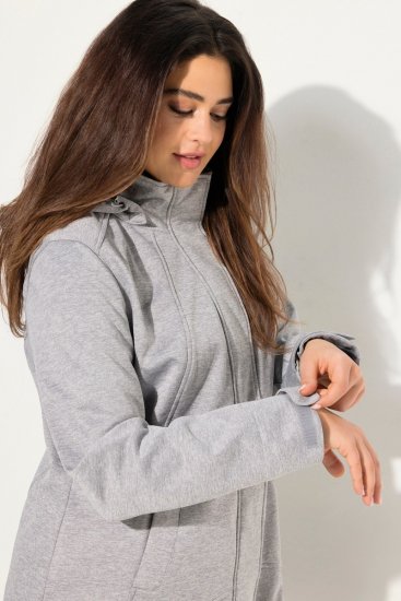 Ulla Popken HYPRAR Melange Softshell Jacket Grey Melange - Jakne - Jakne za žene velikih veličina