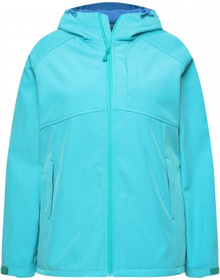 Ulla Popken Softshell Contrast Color Jacket Turquoise - Jakne - 
