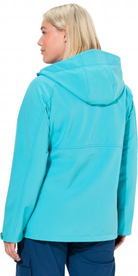 Ulla Popken Softshell Contrast Color Jacket Turquoise - Jakne - 