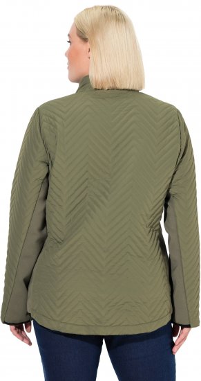 Ulla Popken Zigzag Quilted Jacket Loden Green - Jakne - 