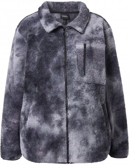 Ulla Popken Teddy Fleece Jacket Graphite Grey - Jakne - 