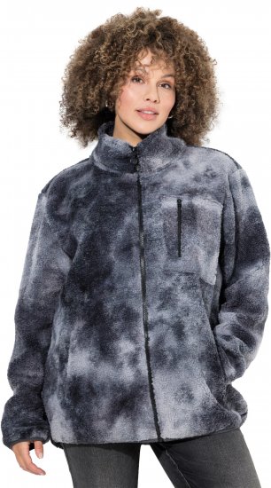 Ulla Popken Teddy Fleece Jacket Graphite Grey - Jakne - 
