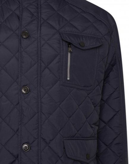 Kam Jeans KV139 Heritage Quilted Parka Jacket Navy - Jakne - Muške Jakne Veliki Brojevi