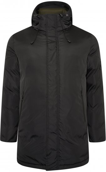 Kam Jeans KV140 Parka Jacket Black - Jakne - Muške Jakne Veliki Brojevi