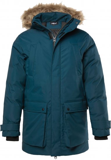 Men Plus Parka With Fur Hood Dark Green - Jakne - Muške Jakne Veliki Brojevi