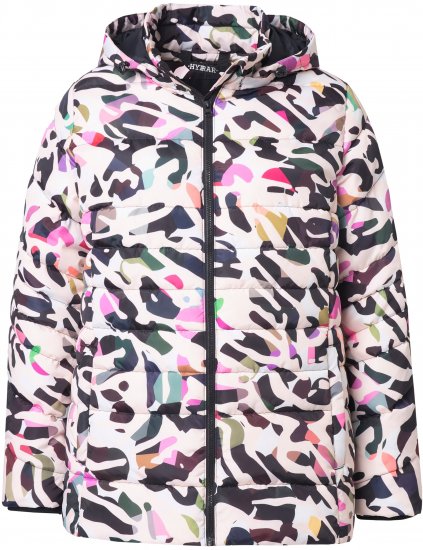 Ulla Popken HYPRAR Water-Repellent Allover Print Jacket Pale Beige - Jakne - 