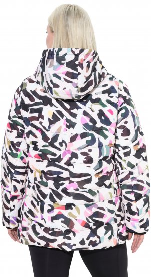 Ulla Popken HYPRAR Water-Repellent Allover Print Jacket Pale Beige - Jakne - 