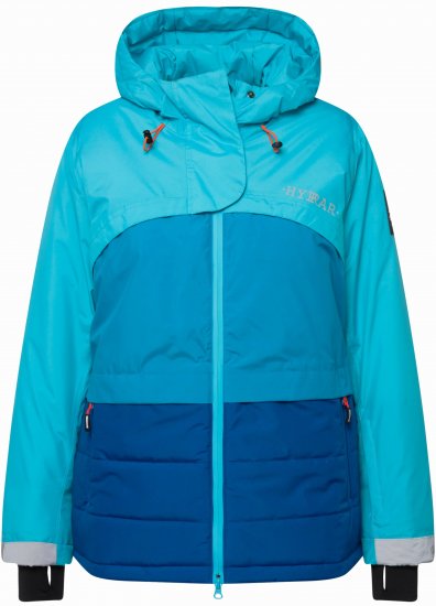 Ulla Popken HYPRAR Colorblock Fully Lined Ski Jacket Bright Turquoise - Jakne - 