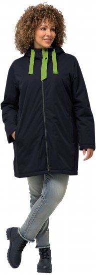 Ulla Popken HYPRAR Triple Function Contrast Trim Quilted Lining Jacket Navy - Jakne - 