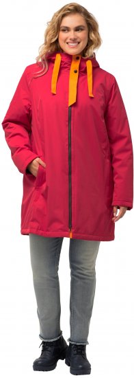 Ulla Popken HYPRAR Triple Function Contrast Trim Quilted Lining Jacket Salsa Red - Jakne - 