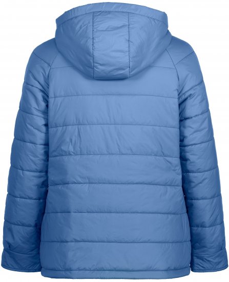 Ulla Popken Reversible Butterfly Print Fully Lined Quilted Jacket Blue Denim - Jakne - 