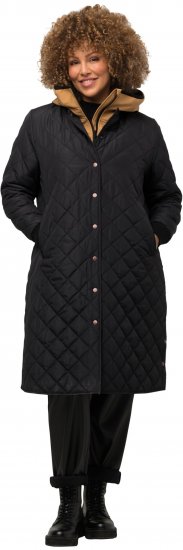 Ulla Popken 2-in-1 Quilted Fleece Lined Coat Black - Jakne - 