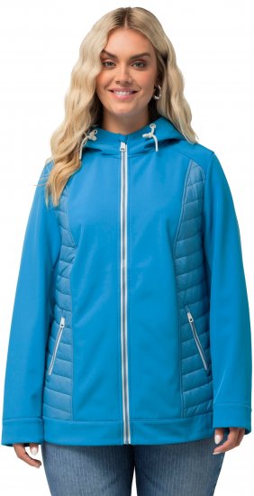 Ulla Popken Hyprar Quilt Mix Jacket Aqua - Jakne - 