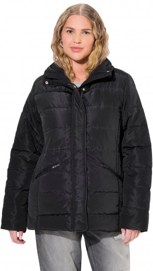Ulla Popken Quilted Puffer Coat Black - Jakne - 
