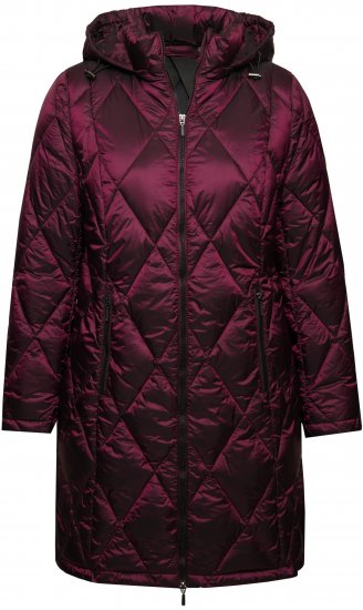 Ulla Popken HYPRAR Diamond Quilted Jacket Carmine Red - Jakne - 