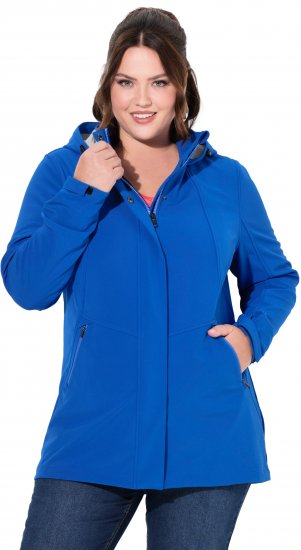 Ulla Popken HYPRAR Triple Function Longline Softshell Jacket Peacock Blue - Jakne - 