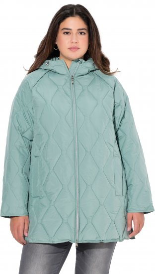 Ulla Popken HYPRAR Quilted Water Repellent Jacket Mint Green - Jakne - 