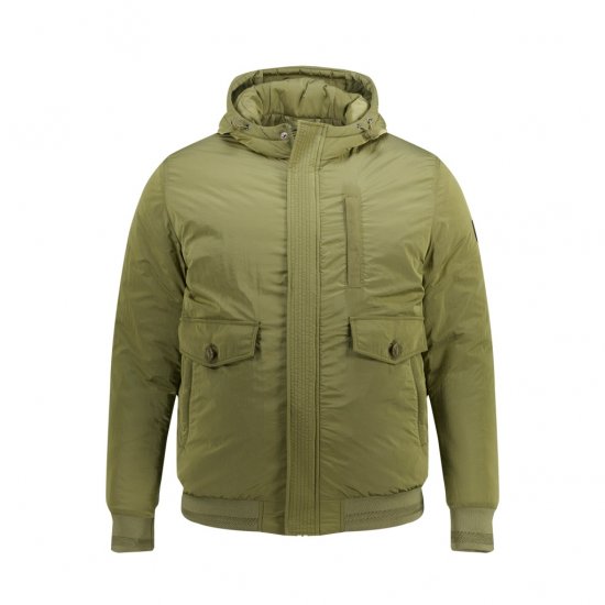 STHUGE Bomber Jacket With Hood Green - Jakne - Muške Jakne Veliki Brojevi