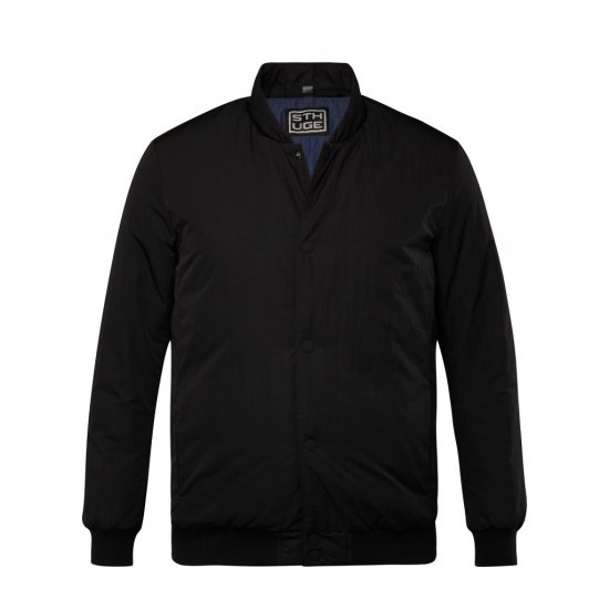 STHUGE Bomber Jacket Quilted Black - Jakne - Muške Jakne Veliki Brojevi