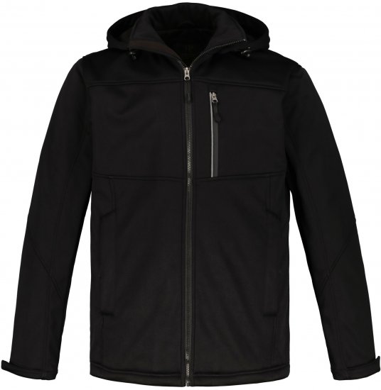 JP1880 Jacket Fleece Lined Softshell Black - Jakne - Muške Jakne Veliki Brojevi