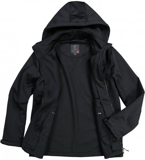 JP1880 Jacket Fleece Lined Softshell Black - Jakne - Muške Jakne Veliki Brojevi
