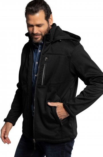 JP1880 Jacket Fleece Lined Softshell Black - Jakne - Muške Jakne Veliki Brojevi
