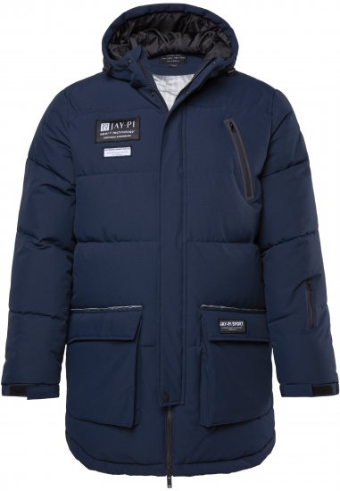 JAY-PI Warm Quilted Parka Dual Function, Wind and Water Repellant Navy - Jakne - Muške Jakne Veliki Brojevi