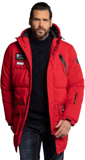 JAY-PI Warm Quilted Parka Dual Function Windproof and Water Repellent Red - Jakne - Muške Jakne Veliki Brojevi