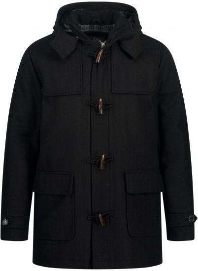 JP1880 Dufflecoat Water-repellent Black - Jakne - Muške Jakne Veliki Brojevi
