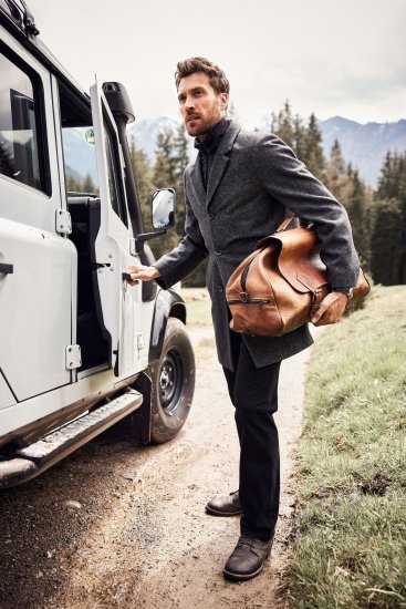 JP1880 Coat Wool Blend Quilted Insert Black - Jakne - Muške Jakne Veliki Brojevi