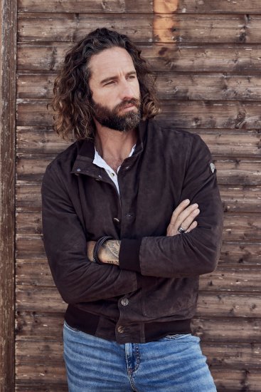JP1880 Leather Jacket Goat Suede Espresso Brown - Jakne - Muške Jakne Veliki Brojevi