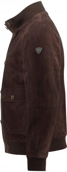 JP1880 Leather Jacket Goat Suede Espresso Brown - Jakne - Muške Jakne Veliki Brojevi