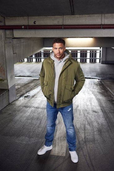 STHUGE Bomber Jacket With Hood Green - Jakne - Muške Jakne Veliki Brojevi