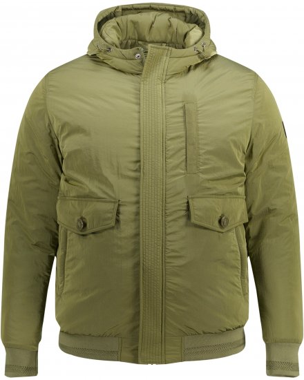 STHUGE Bomber Jacket With Hood Green - Jakne - Muške Jakne Veliki Brojevi