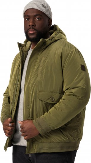 STHUGE Bomber Jacket With Hood Green - Jakne - Muške Jakne Veliki Brojevi