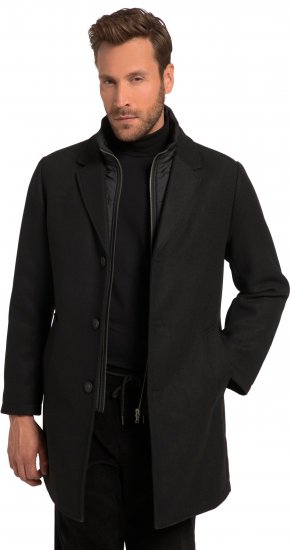 JP1880 Coat Wool Blend Quilted Black - Jakne - Muške Jakne Veliki Brojevi