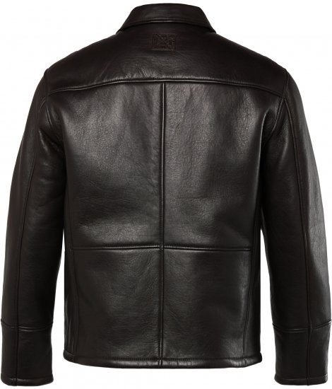 JP1880 Leather Jacket Soft Lamb Nappa Dark Brown - Jakne - Muške Jakne Veliki Brojevi