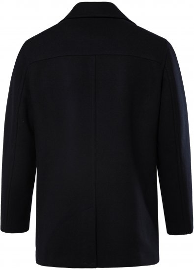 JP1880 Caban Short Double-breasted Overcoat Navy - Jakne - Muške Jakne Veliki Brojevi