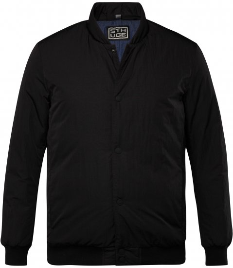 STHUGE Bomber Jacket Quilted Black - Jakne - Muške Jakne Veliki Brojevi