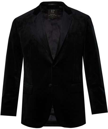 JP1880 Jacket Velvet Business Smoking Black - Odijela - Muška Odijela Veliki Brojevi