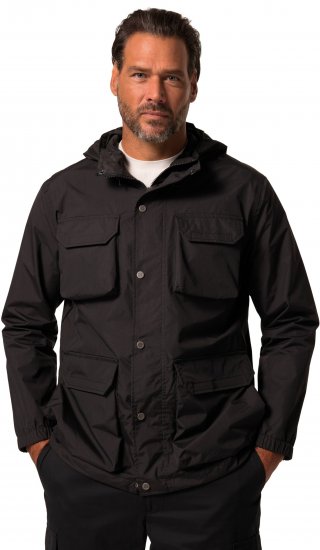 Jay-Pi Jacket Technical Weatherproof Stomach Fit Black - Jakne - Muške Jakne Veliki Brojevi