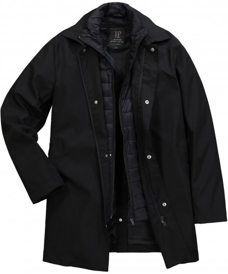 JP1880 Business Coat Zip-out Panel Black - Jakne - Muške Jakne Veliki Brojevi